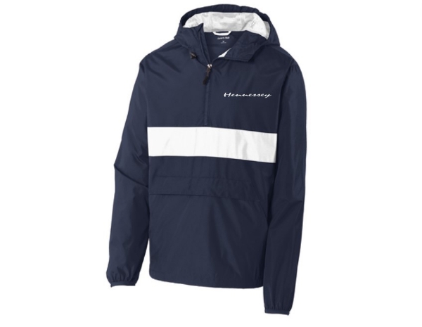 Hennessey True Navy/White Zipped Pocket Anorak