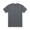 Image of the front of a grey short sleeve tee with a Hennessey design